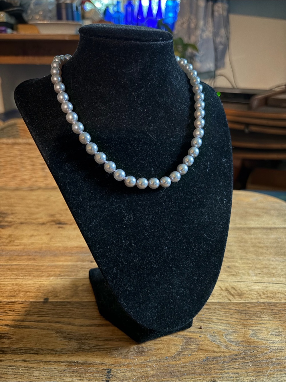 Liz Claiborne Classic Silver Faux Pearl Bead Necklace - Elegant Women's Jewelry